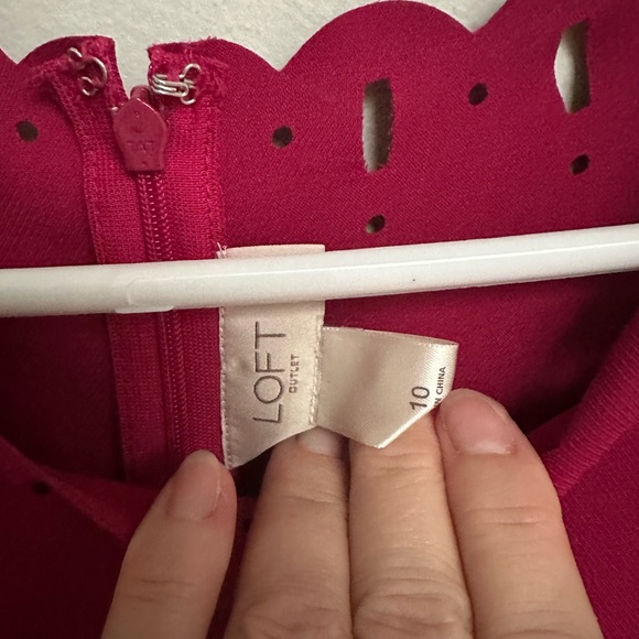 LOFT Pink Sleeveless Sheath Midi Dress - Picture 3 of 3